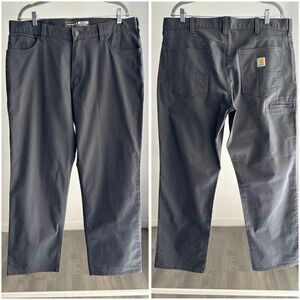 Carhartt Rugged Flex Relaxed Fit Canvas 5-Pocket Work Pant, Grey, W38 x L30
